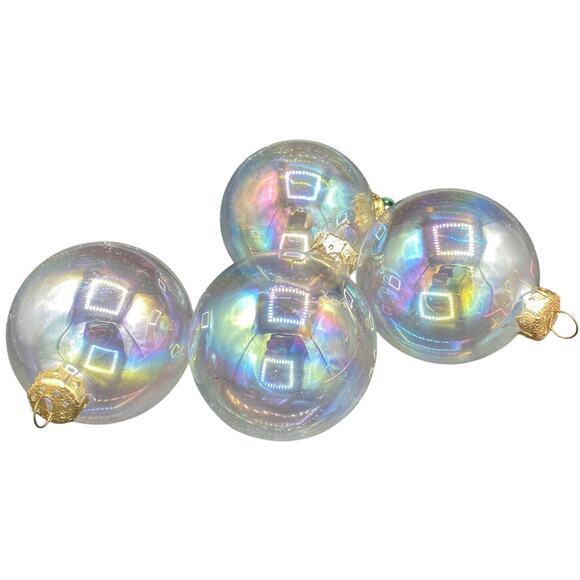 Unbranded Other - Iridescent Christmas Ornament Balls Hanging Tree Balls Gold